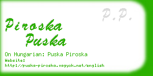 piroska puska business card